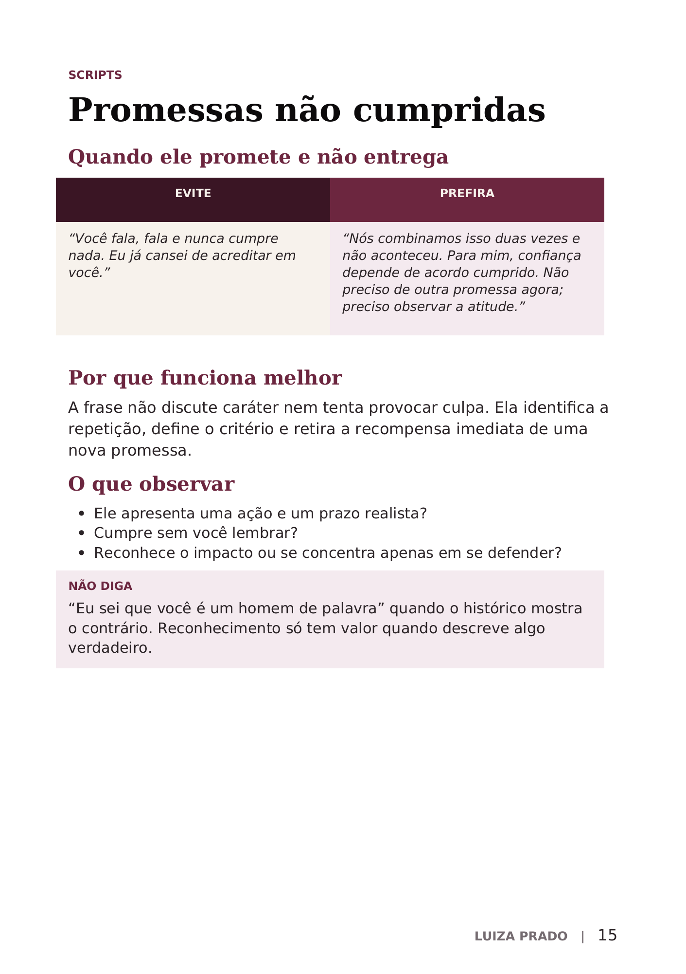 Página com script para promessas não cumpridas